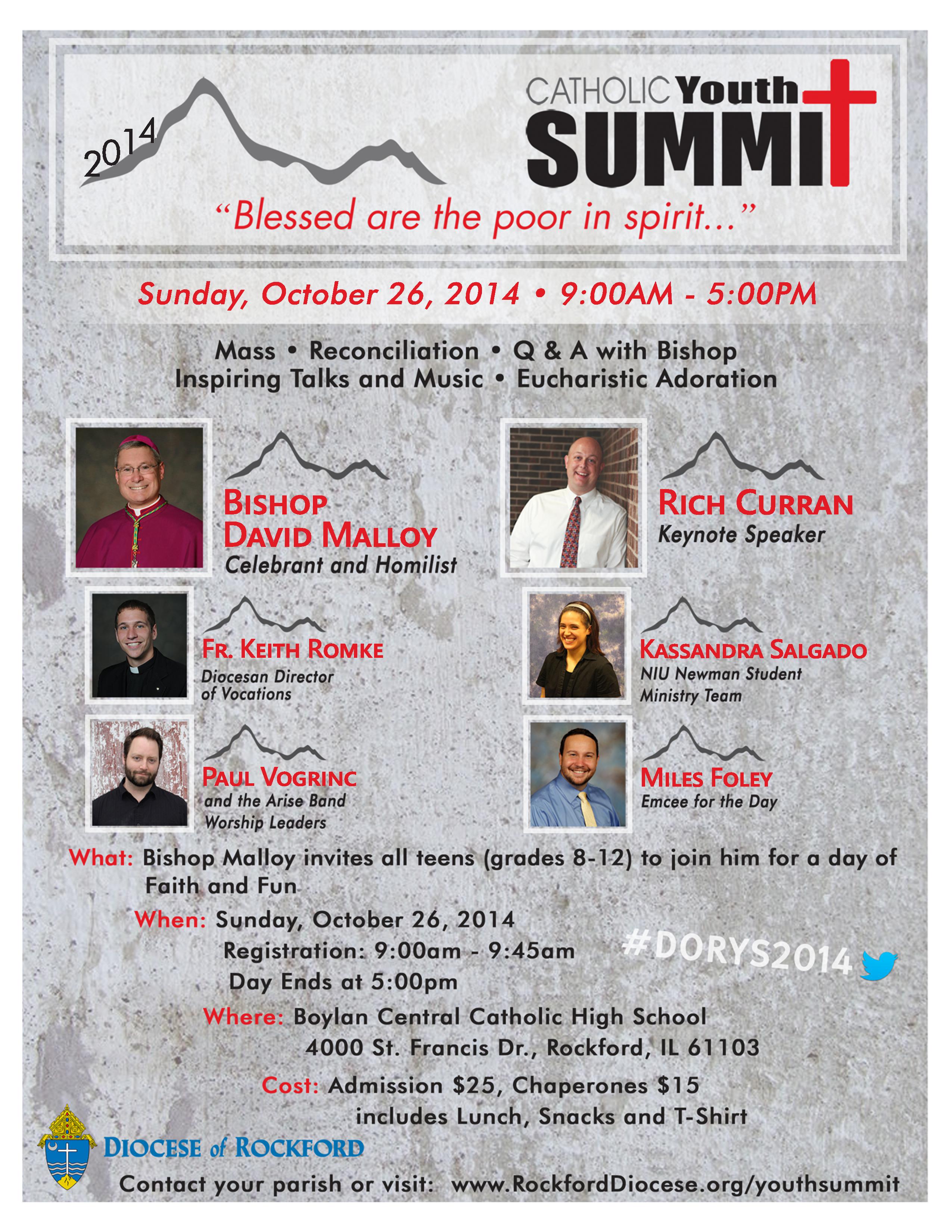 Rockford Youth Summit Flyer 2014 Saint Margaret Mary Youth Ministry
