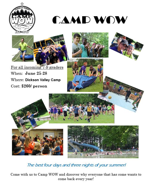 Camp wow Saint Margaret Mary Youth Ministry